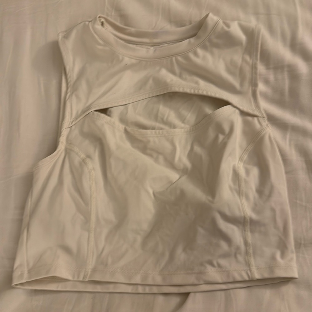 Tala off white cropped cut out top